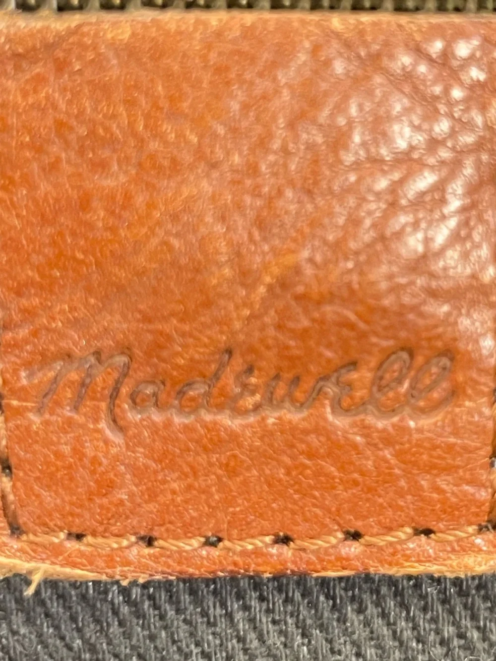 Madewell “ The Transport Rucksack”Cognac Leather Backpack with Front Pocket